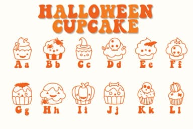 Halloween Cupcake by Chonada — Dingbats Font — thumbnail 2