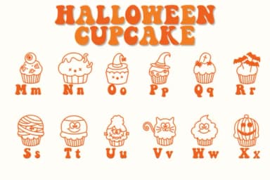 Halloween Cupcake by Chonada — Dingbats Font — thumbnail 3
