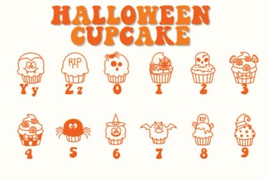 Halloween Cupcake by Chonada — Dingbats Font — thumbnail 4