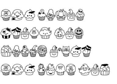 Halloween Cupcake by Chonada — Dingbats Font — thumbnail 8