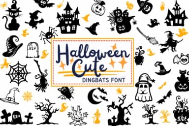 Halloween Cute by PraewDesigns — Dingbats Font — thumbnail 1