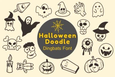 Halloween Doodle by Nun Sukhwan — Dingbats Font — thumbnail 1