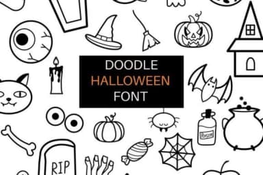 Halloween Doodle by digitalplannerland — Dingbats Font — thumbnail 1
