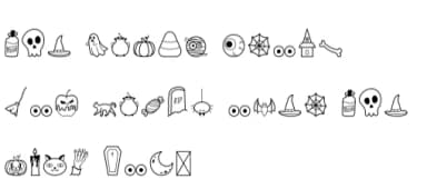 Halloween Doodle by digitalplannerland — Dingbats Font — thumbnail 8