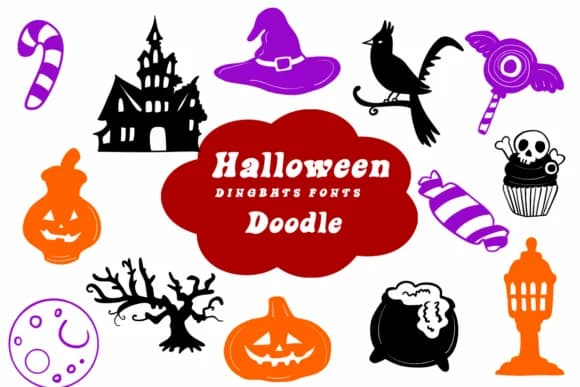 Halloween Doodle by Suphitchaya — Dingbats Font