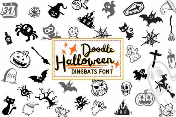 Halloween Doodle by PraewDesigns — Dingbats Font