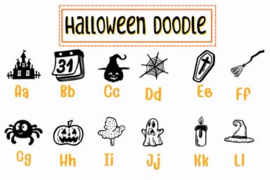Halloween Doodle by PraewDesigns — Dingbats Font — thumbnail 2