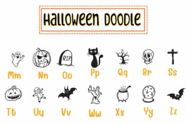 Halloween Doodle by PraewDesigns — Dingbats Font — thumbnail 3