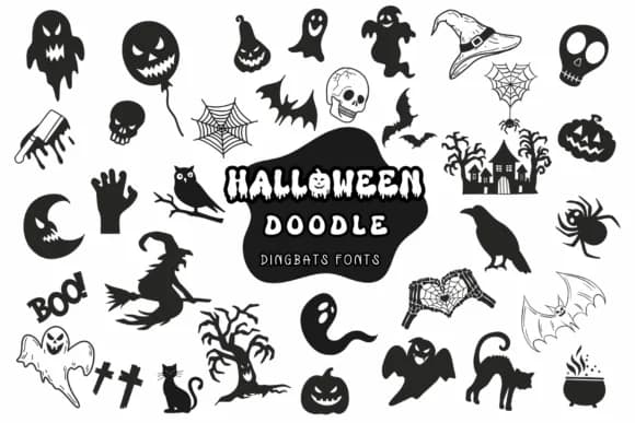 Halloween Doodle by Pui Art — Dingbats Font