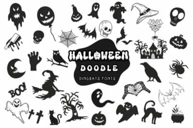 Halloween Doodle by Pui Art — Dingbats Font — thumbnail 1
