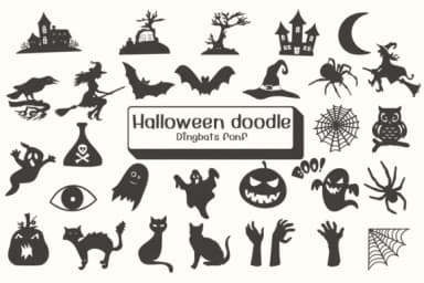 Halloween Doodle by Ketsarin — Dingbats Font — thumbnail 1