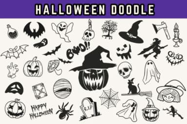 Halloween Doodle by Pui Art — Dingbats Font — thumbnail 1