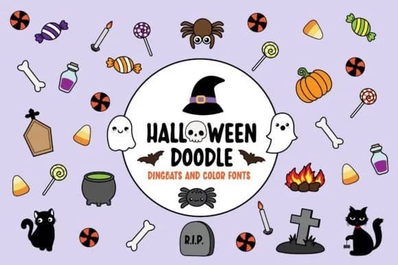 Halloween Doodle by Fox7 — Dingbats Font