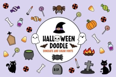 Halloween Doodle by Fox7 — Dingbats Font — thumbnail 1