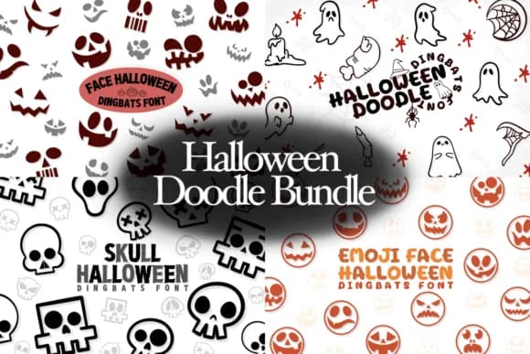 Halloween Doodle Bundle by Chonada — Dingbats Font