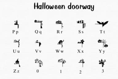 Halloween Doorway by Nongyao — Dingbats Font — thumbnail 3