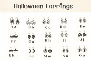 Halloween Earrings by Ketsarin — Dingbats Font — thumbnail 2