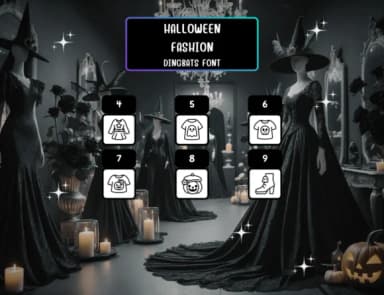 Halloween Fashion by Distiny4919 — Dingbats Font — thumbnail 4
