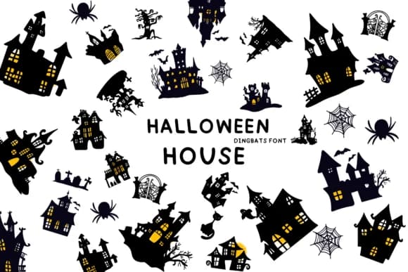 Halloween House by Bee Piyanuch — Dingbats Font