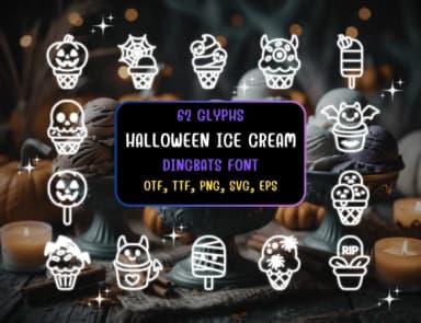 Halloween Ice Cream by Distiny4919 — Dingbats Font — thumbnail 1