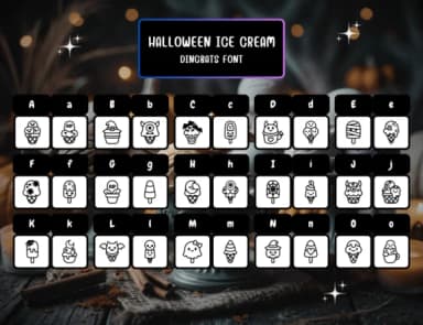 Halloween Ice Cream by Distiny4919 — Dingbats Font — thumbnail 2
