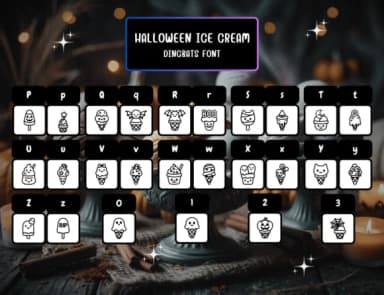 Halloween Ice Cream by Distiny4919 — Dingbats Font — thumbnail 3