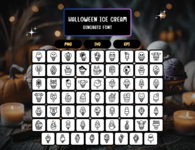 Halloween Ice Cream by Distiny4919 — Dingbats Font — thumbnail 5