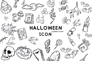 Halloween Icon by Bee piyanuch — Dingbats Font — thumbnail 1