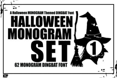 Halloween Monogram by KtwoP — Dingbats Font — thumbnail 1