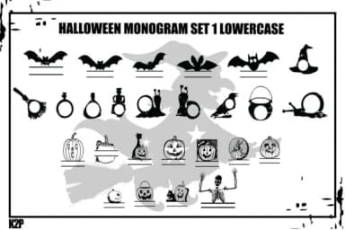 Halloween Monogram by KtwoP — Dingbats Font — thumbnail 3