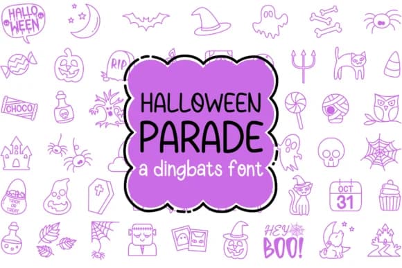 Halloween Parade by IngingDigitalArt — Dingbats Font