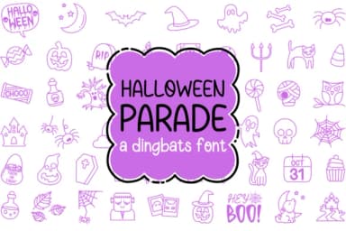 Halloween Parade by IngingDigitalArt — Dingbats Font — thumbnail 1