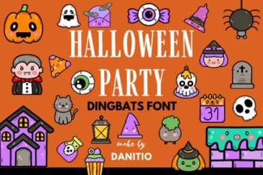 Halloween Party by danita.kukkai — Dingbats Font — thumbnail 1