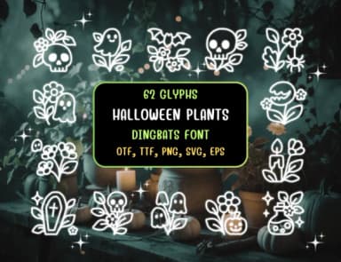 Halloween Plants by Distiny4919 — Dingbats Font — thumbnail 1