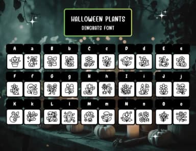 Halloween Plants by Distiny4919 — Dingbats Font — thumbnail 2