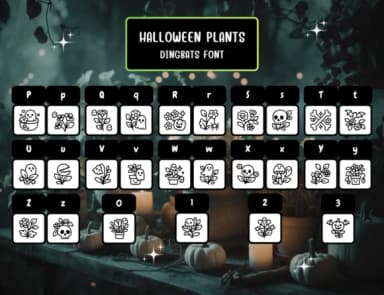Halloween Plants by Distiny4919 — Dingbats Font — thumbnail 3