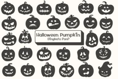 Halloween Pumpkin by Ketsarin — Dingbats Font — thumbnail 1