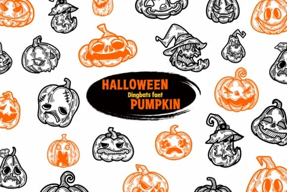 Halloween Pumpkin by Suphitchaya — Dingbats Font