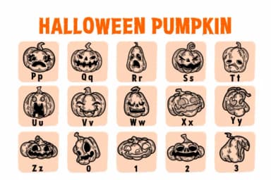 Halloween Pumpkin by Suphitchaya — Dingbats Font — thumbnail 3