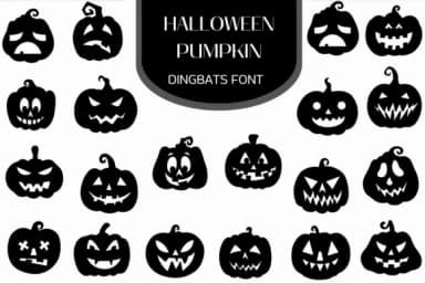 Halloween Pumpkin by Heartcraft Atelier — Dingbats Font — thumbnail 1