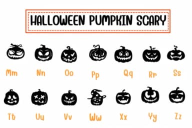 Halloween Pumpkin Scary by PraewDesigns — Dingbats Font — thumbnail 3