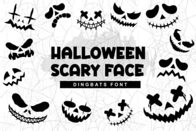 Halloween Scary Face by Kelik - 7NTypes — Dingbats Font — thumbnail 1