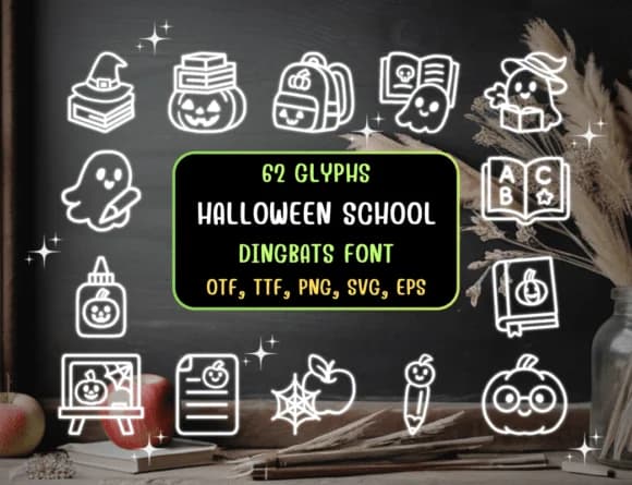 Halloween School by Distiny4919 — Dingbats Font