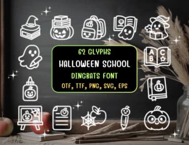 Halloween School by Distiny4919 — Dingbats Font — thumbnail 1