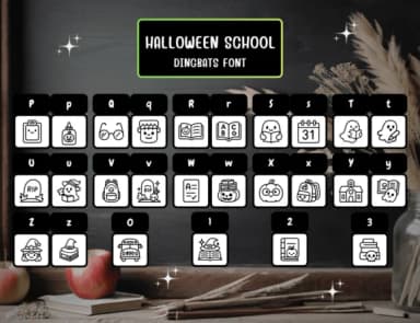 Halloween School by Distiny4919 — Dingbats Font — thumbnail 3