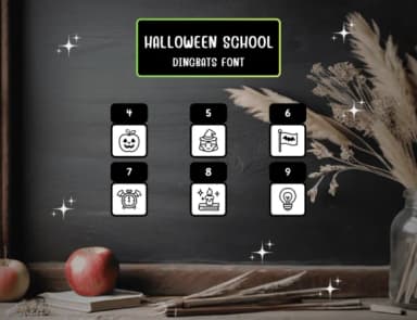 Halloween School by Distiny4919 — Dingbats Font — thumbnail 4