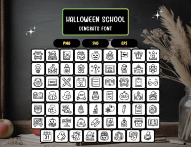 Halloween School by Distiny4919 — Dingbats Font — thumbnail 5