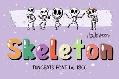 Halloween Skeleton by DREAMs Soul G. — Dingbats Font — thumbnail 1