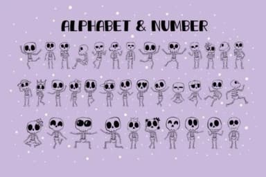 Halloween Skeleton by DREAMs Soul G. — Dingbats Font — thumbnail 2