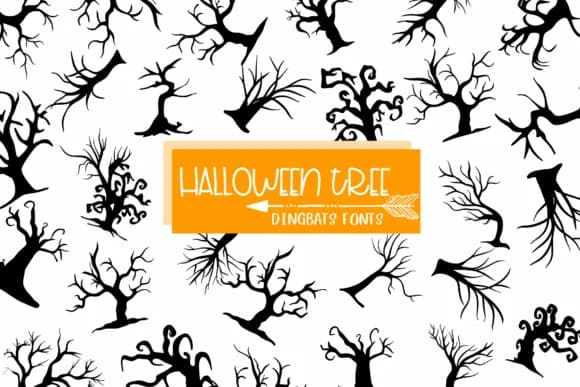 Halloween Tree by Sirinart — Dingbats Font